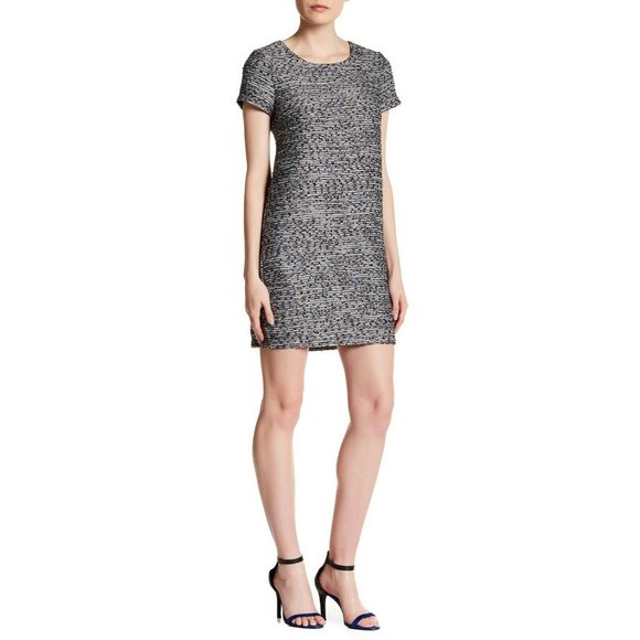 NWT Size 12P CeCe Kayte Metallic Tweed Shift Dress - Picture 1 of 5